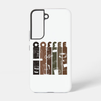 Vintage-Coffee-Typografie-Illustration handgezeich Samsung Galaxy Hülle