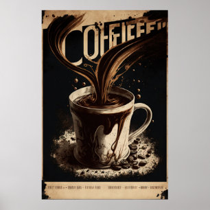 Vintage Coffee Wall Art Poster