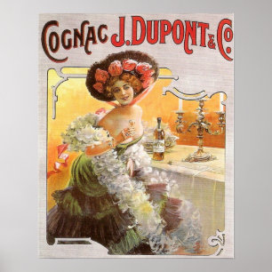 Vintage Cognac-Werbung Poster