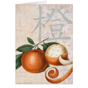 Vintage Collage aus antiken chinesischen Orangen