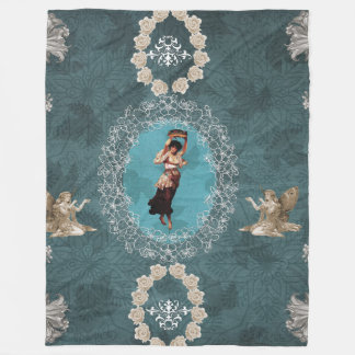 Vintage Collage Fleecedecke