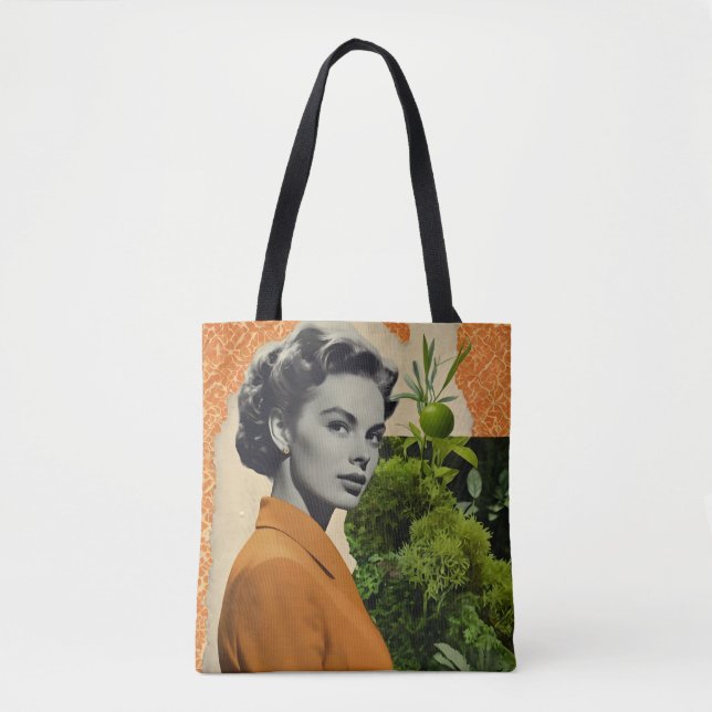 Vintage-Collage-Tasche (Vorderseite)