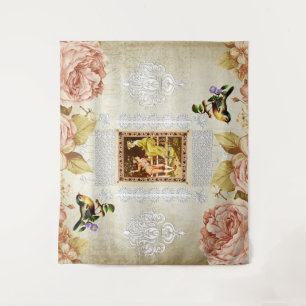 Vintage Collage Wandteppich