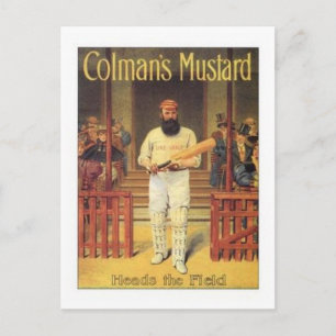 Vintage Colman's Senf führt die Feldgrille A an Postkarte