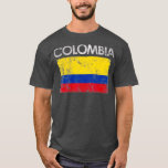 Vintage Colombia Colombian Flag Pride Gift T-Shirt<br><div class="desc">Vintage Colombia Colombian Flag Pride Gift Visit our store to see more amazing designs.</div>