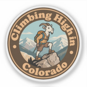 Vintage Colorado Aufstieg Hochgebirgsziege Aufkleber