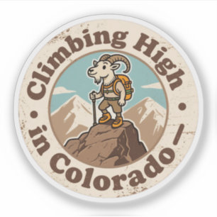 Vintage Colorado Aufstieg Hochgebirgsziege Aufkleber
