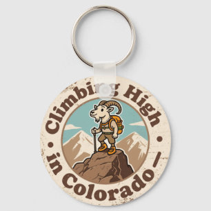 Vintage Colorado Aufstieg Hochgebirgsziege Schlüsselanhänger