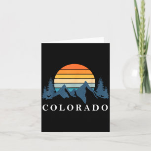 Vintage Colorado Berg Camng Wandern Sommer Karte