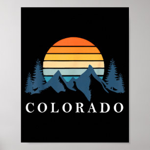 Vintage Colorado Berg Camng Wandern Sommer Poster