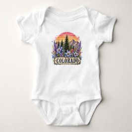 Vintage Colorado Berge PNG Grafikdesign Baby Strampler