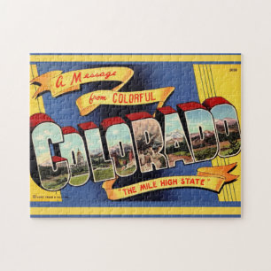 Vintage Colorado Grußkarte 11x14 Puzzle