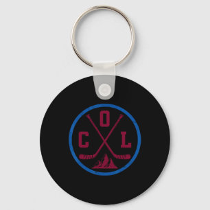 Vintage Colorado Hockey Emblem Lustig Col Eis Hock Schlüsselanhänger