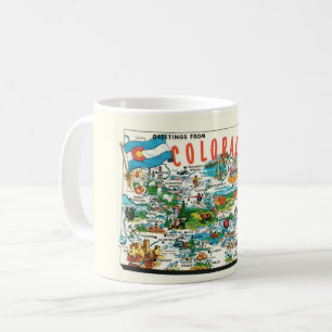 Vintage-Colorado-Karten-Tasse Kaffeetasse
