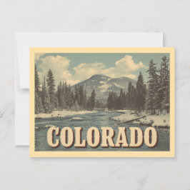 Vintage Colorado-Reise Postkarte