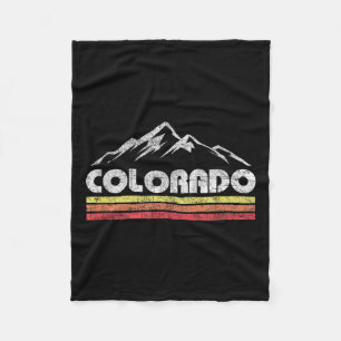 Vintage Colorado Retro Mountainbike Skifahren Fleecedecke