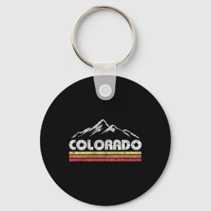 Vintage Colorado Retro-Mountainbike-Skifahren Schlüsselanhänger