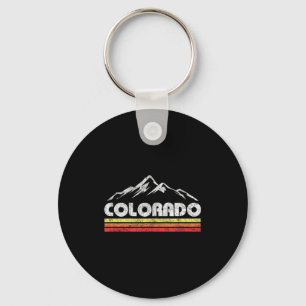 Vintage Colorado Retro-Mountainbike-Skiing Schlüsselanhänger