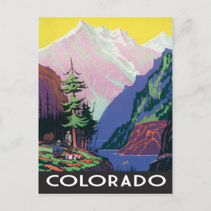 Vintage Colorado-Szene Postkarte