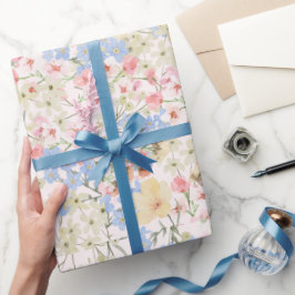 Vintage Colorful Floral Print Geschenkpapier
