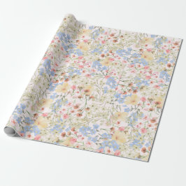 Vintage Colorful Floral Print Geschenkpapier
