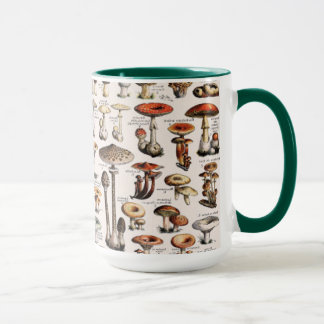 Vintage Colorful Mushrooms By Adolphe Millot Tasse