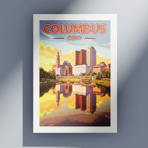 Vintage Columbus Ohio Postkarte