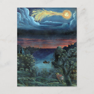 Vintage Comet Book Illustration Miles Postkarte