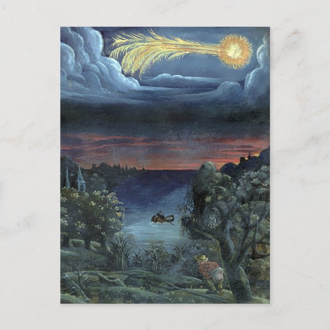 Vintage Comet Book Illustration Miles Postkarte (Vorderseite)