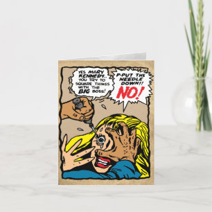 Vintage-Comic-Art-Karte Feiertagskarte