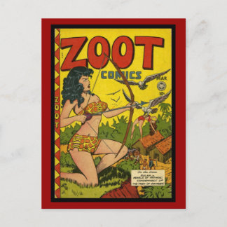 Vintage Comic Buchabdeckungen auf Postkarte