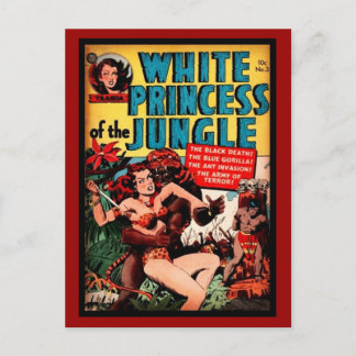 Vintage Comic Buchabdeckungen auf Postkarte