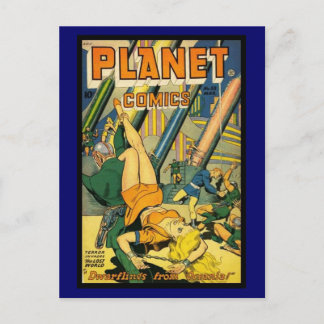 Vintage Comic Buchabdeckungen auf Postkarte