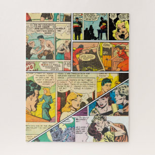 Vintage-Comic-Layout-Boxing-Journalist-Romanze Puzzle