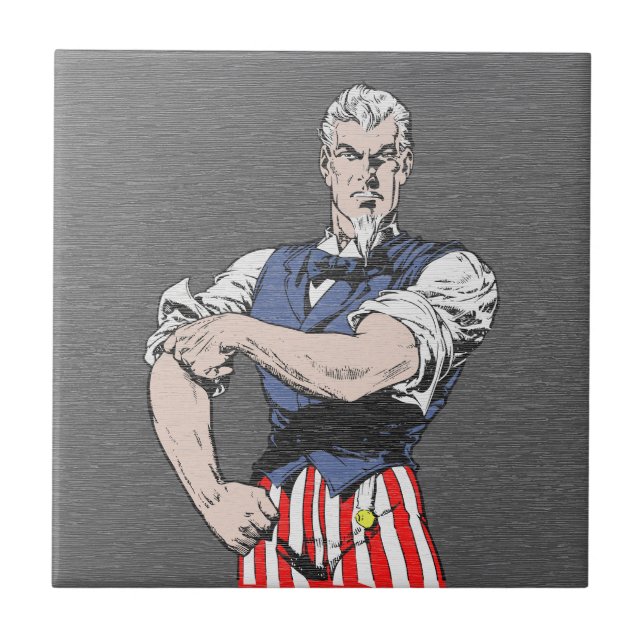 Vintage-Comic Uncle Sam Fliese (Vorderseite)