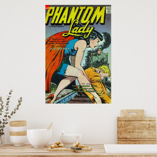 Vintage-Comics Fantasy Phantom Lady Poster (Küche)