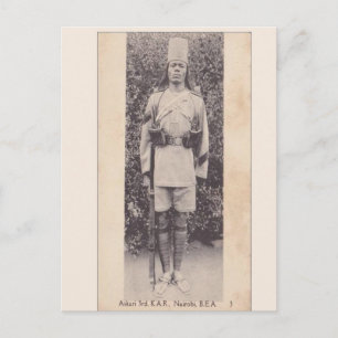 Vintage, Commonwealth-Soldat, Nairobi, Kenia Postkarte