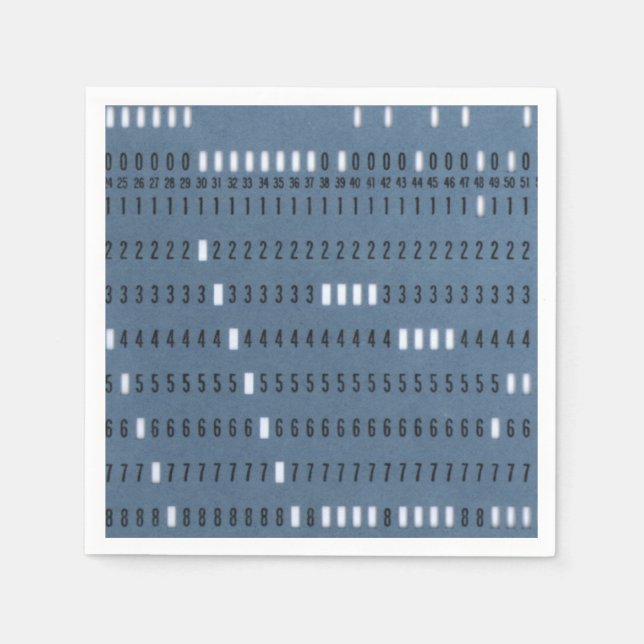 Vintage Computerkarte Serviette (Vorderseite)
