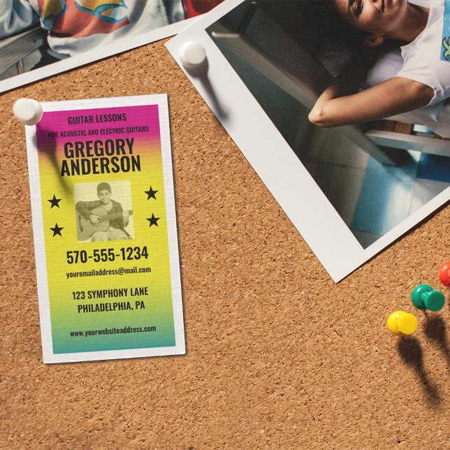 Vintage Concert Poster Musician, Music Teacher Visitenkarte (Von Creator hochgeladen)