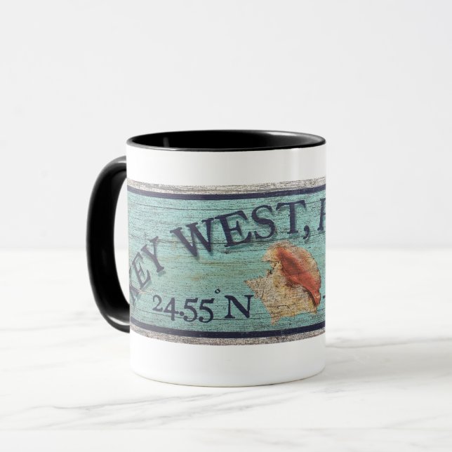 Vintage Conch Muschel Schlüssel West Tasse (Vorderseite Links)