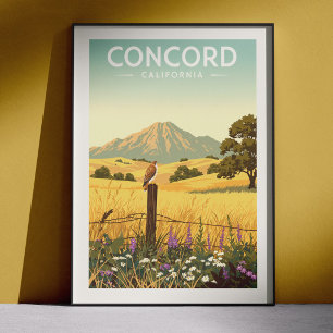 Vintage Concord Kalifornien Poster