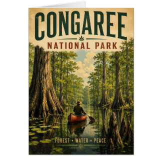 Vintage Congaree National Park Illustration mit C