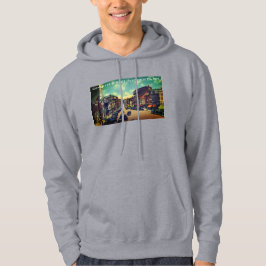 Vintage Congress Street, Portsmouth, NH Foto Hoodie