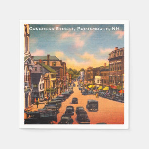 Vintage Congress Street, Portsmouth, NH Foto Serviette
