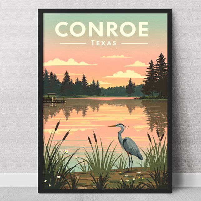 Vintage Conroe Texas Poster (Von Creator hochgeladen)