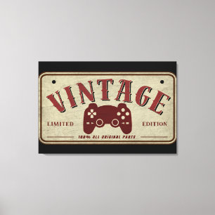 Vintage Controller Limitierte Edition Originalteil Leinwanddruck