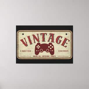 Vintage Controller Limitierte Edition Originalteil Leinwanddruck