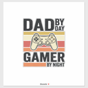 Vintage-Controller-T-Shirt-Design für Papa Gamer_1 Aufkleber