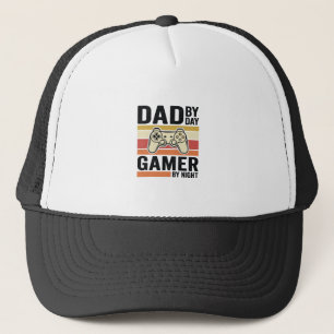 Vintage-Controller-T-Shirt-Design für Papa Gamer_1 Truckerkappe