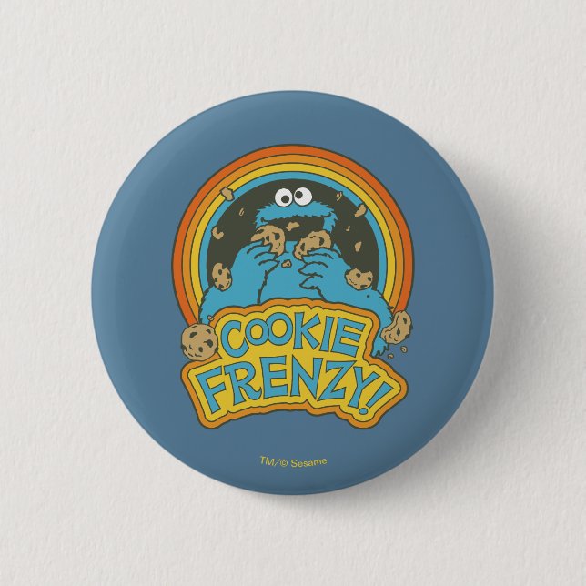 Vintage Cookie Monster | Cookie Frenzy Button (Vorderseite)